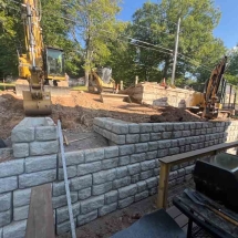 Retaining wall construction